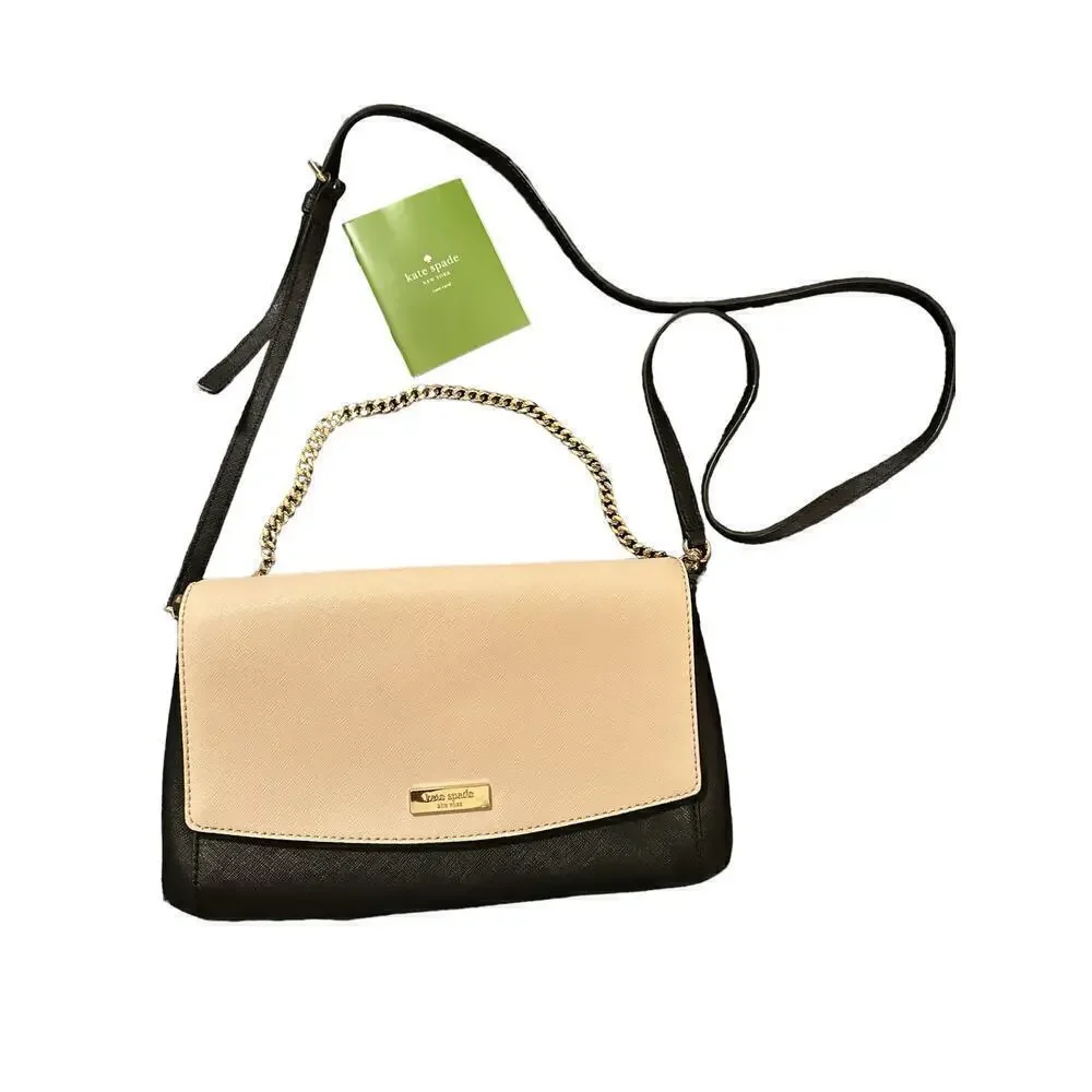 Kate Spade Women's Laurel Way Greer Convertible Crossbody Bag Black Cream NWOT